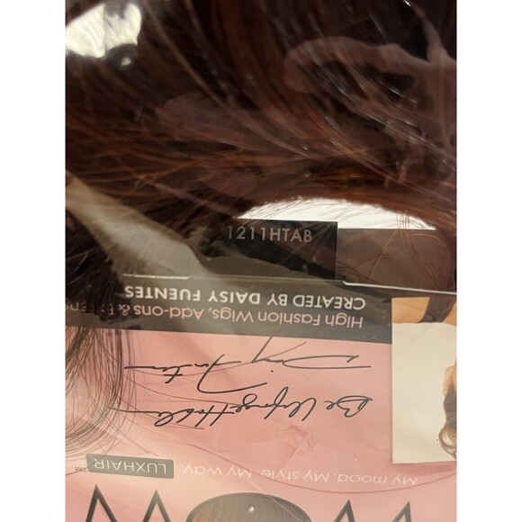 Wow Luxhair Tousled Twist Daisy Fuentes Dark Red Brown Blend Rooted Dark - Picture 5 of 5